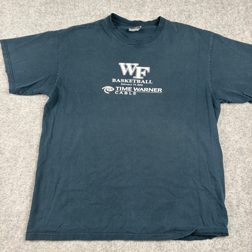 New‎ Balance Graphic T-Shirt Mens XL Black Wake Forest Basketball 2006 Y2K Tee - Picture 3 of 10